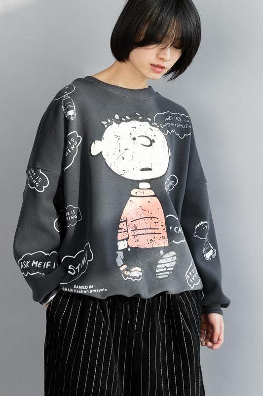 Round Collar Loose Tops