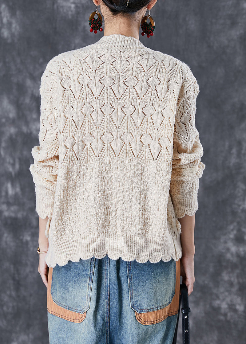 Modern Apricot Oversized Knit Cardigan Two Piece Set Fall