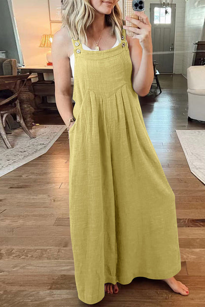 Street Pocket Square Collar Loose Jumpsuits(10 Colors)