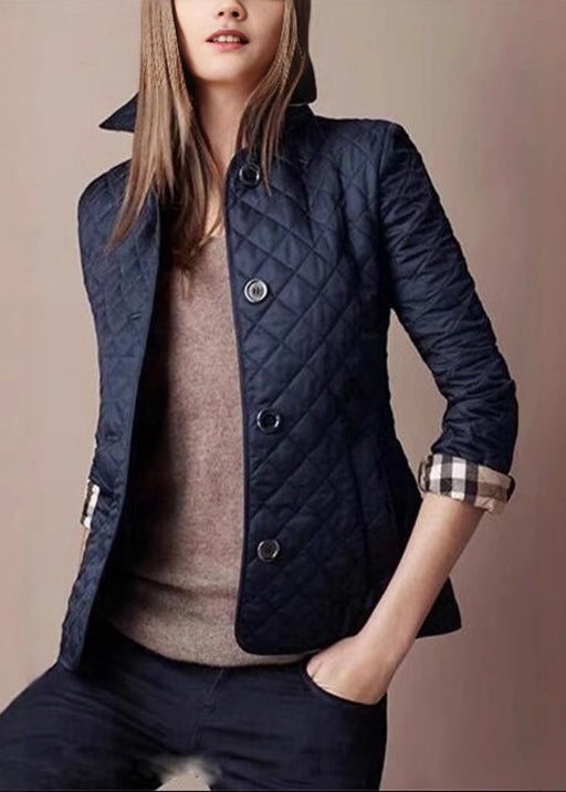 Apricot Peter Pan Collar Button Fine Cotton Filled Jacket Winter