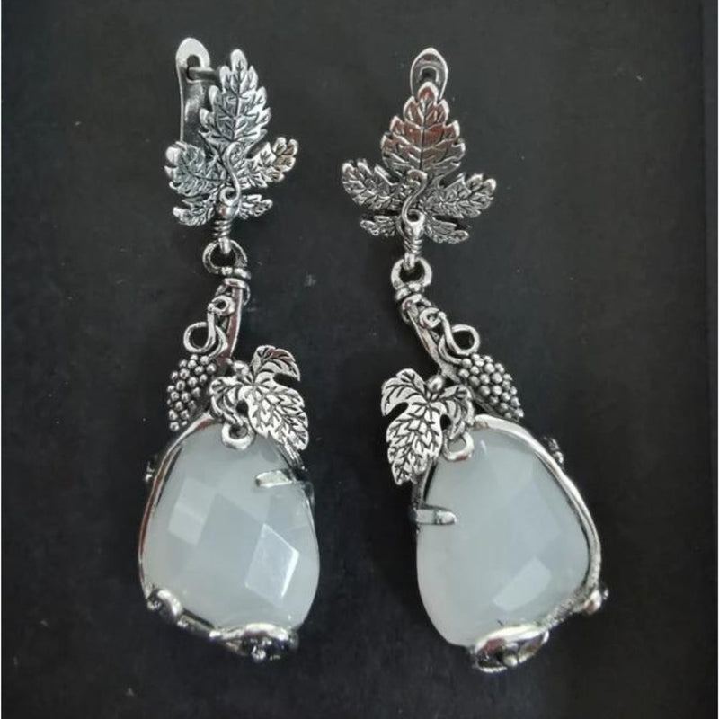 Silver Grape Earrings