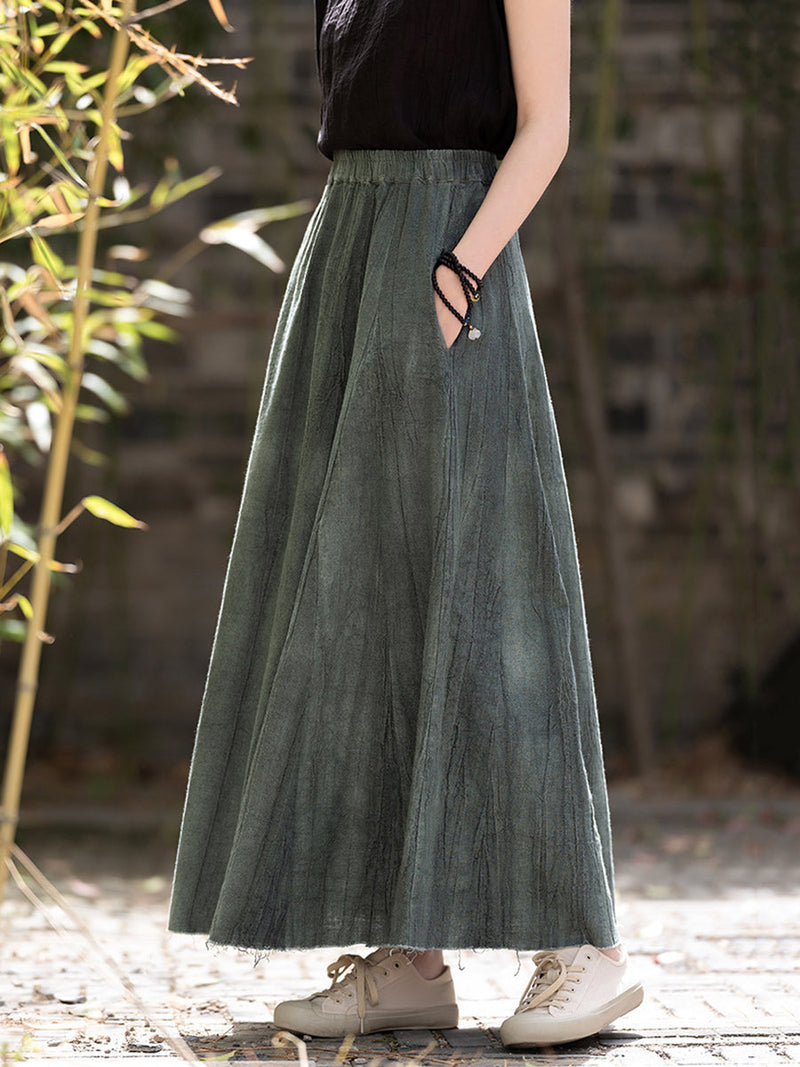 Summer Linen A-shape Skirt