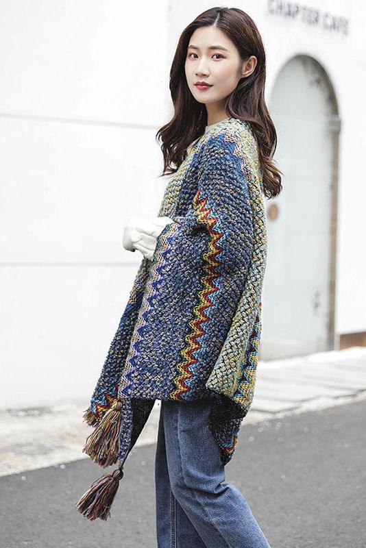 Winter Knitted Warm Tassel Scarf Shawl