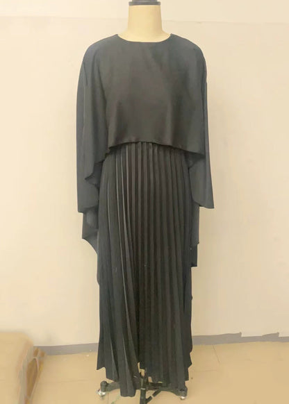 Black Patchwork Maxi Dress Spring
