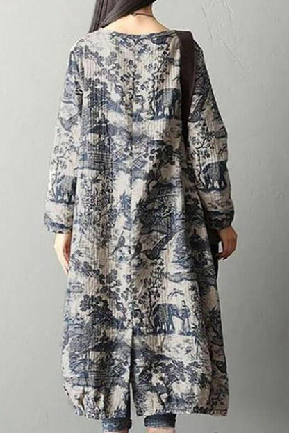 Limited Stock- Printing Cotton Dress Robe