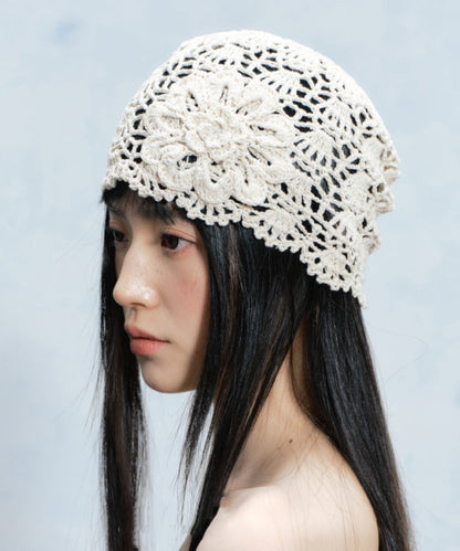Summer New Flower Hollow Knitted Boonie Hat