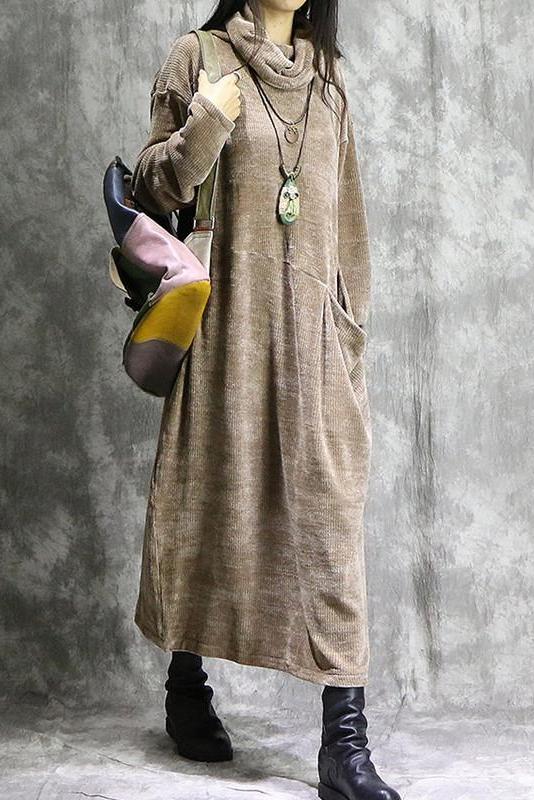 High Neck Maxi Dresses Spring Clothes
