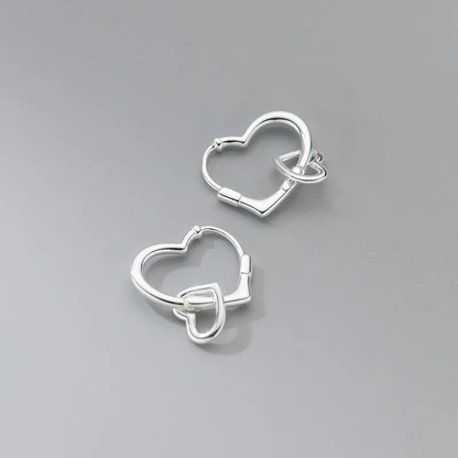 Silver Heart Earrings
