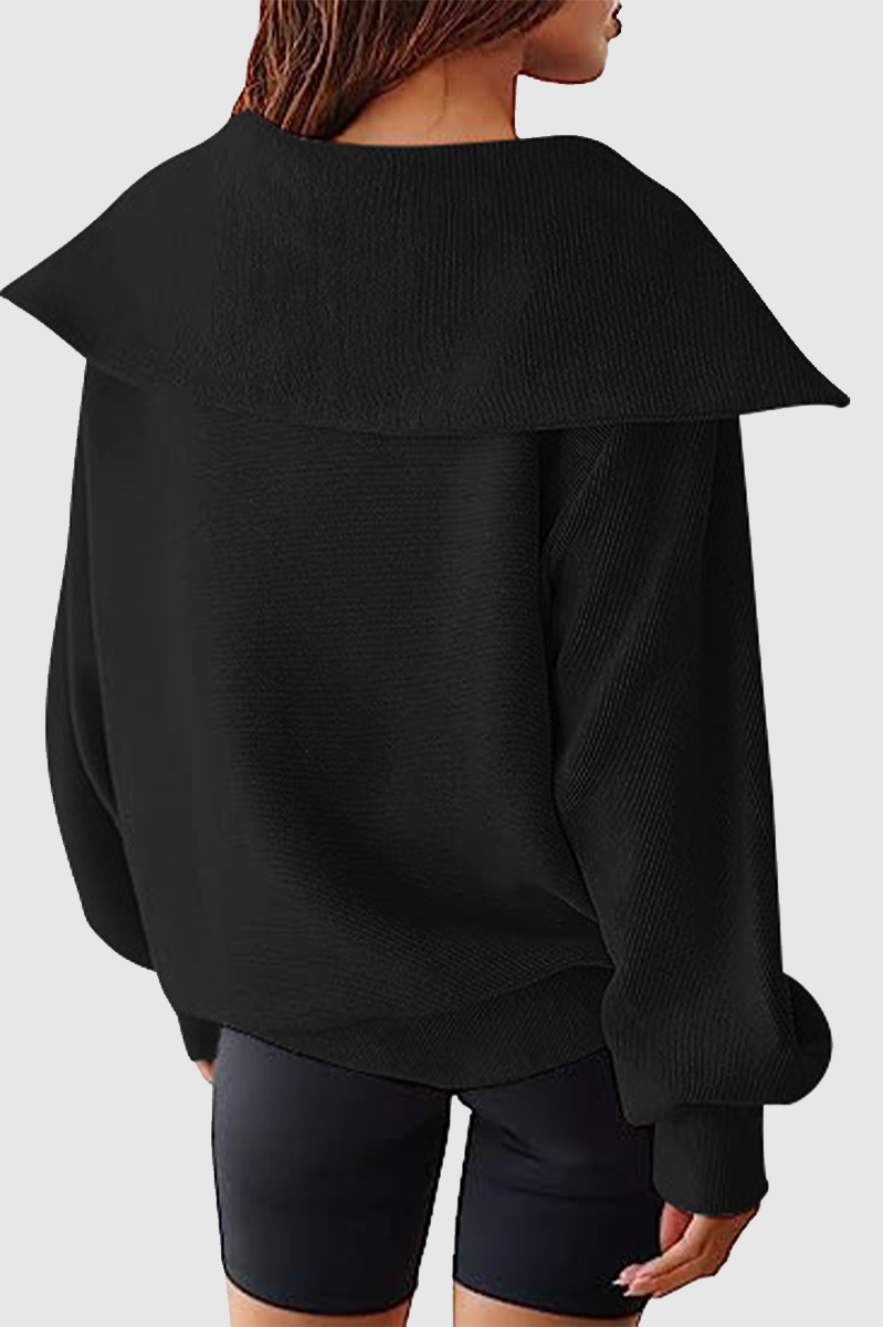 Street Color Zipper Turndown Collar Hoodies(6 Colors)
