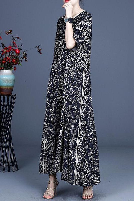 Leaf Retro Maxi Dress
