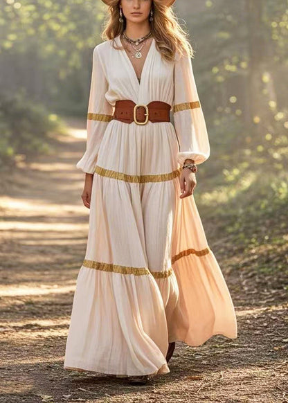 White Tunic Patchwork Exra Large Hem Cotton Dress Spring