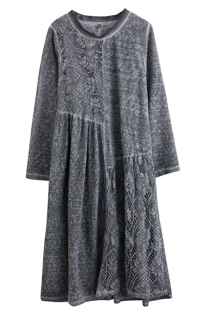 - Lace Panel Dress