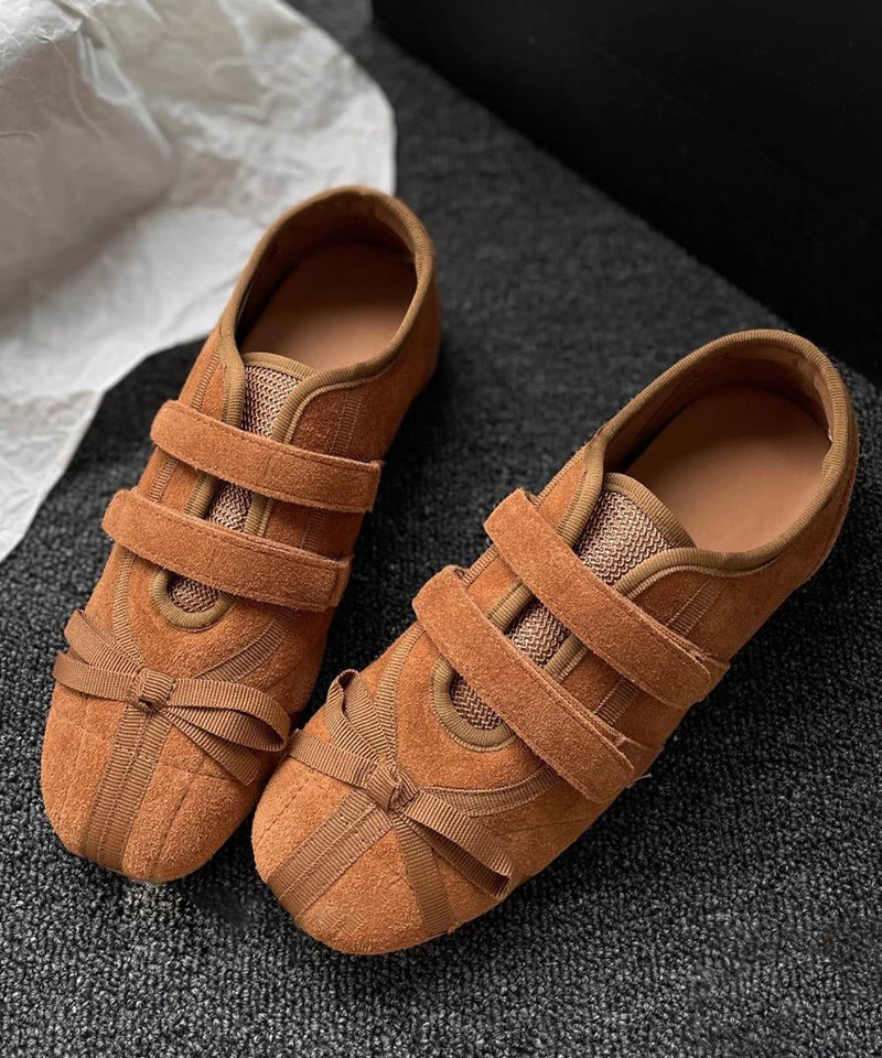 Versatile Splicing Soft Flat Shoes Green Suede