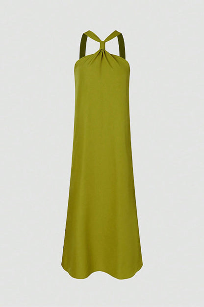 Simplicity Slit V Neck Sleeveless Dresses
