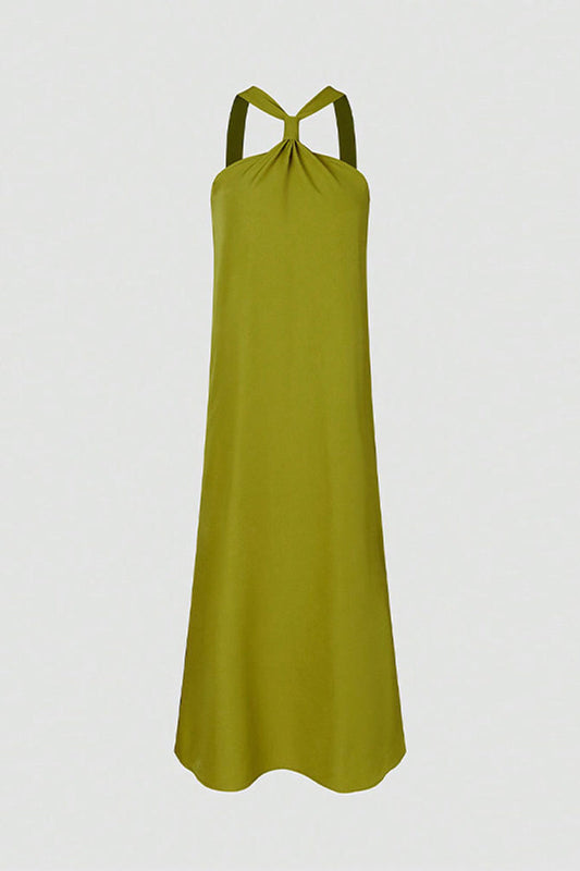 Simplicity Slit V Neck Sleeveless Dresses