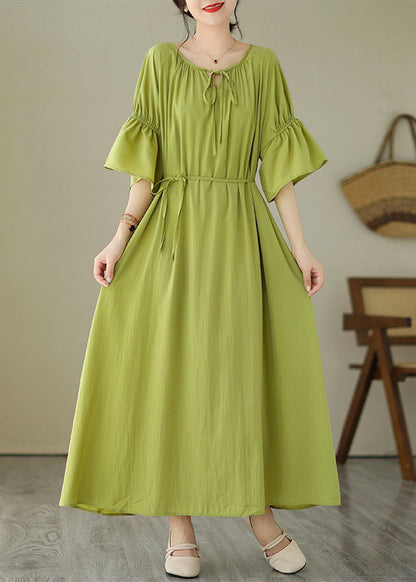 Pink Tie Waist Vacation Maxi Dresses Summer
