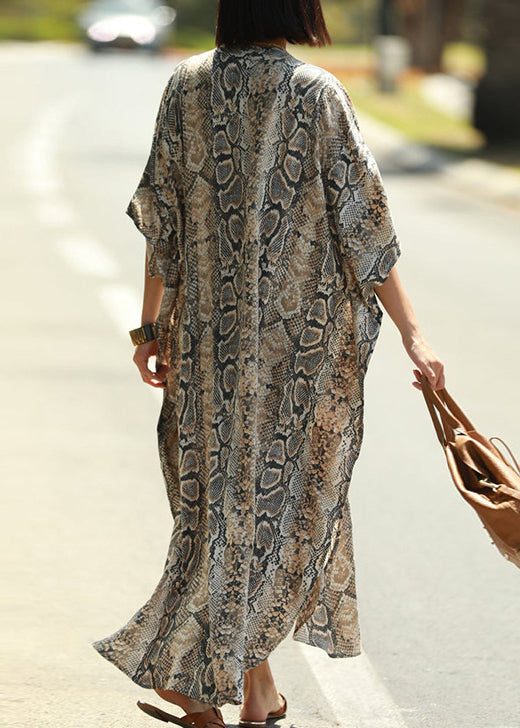European and American Snake Patterned Holiday Shirts Dress