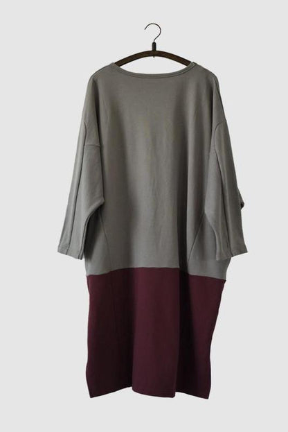 Spell Color Fleece Dress Warm Winter Cotton Top Causel Outfits