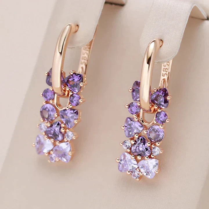 Purple Zirconia Earrings