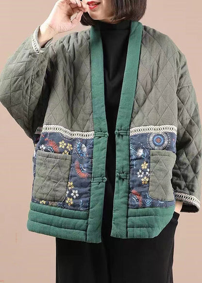 Patchwork Color Matching Coat