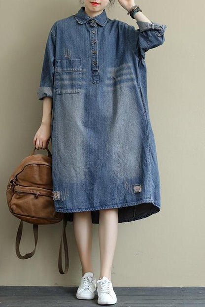 Long Sleeved Denim Dress