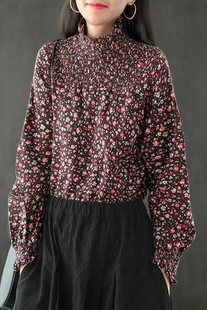 Autumn Elastic High Neckline T-shirt