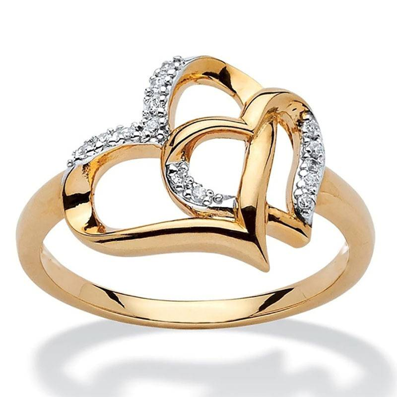 Knotted Love Zirconia Gold Ring
