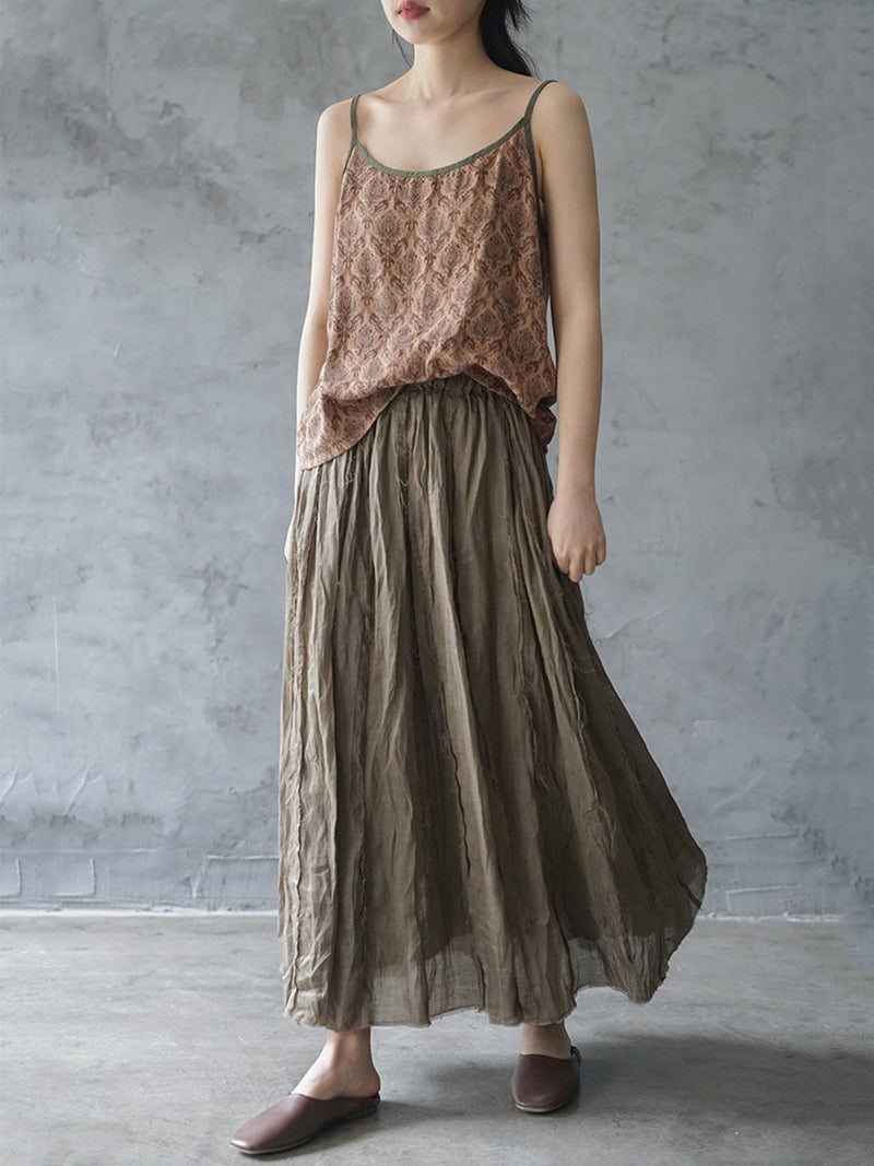 Summer Print Linen Vest