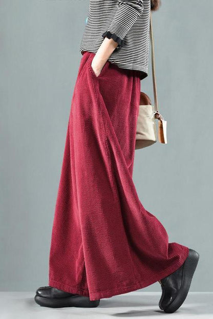 Limited Stock- Retro Pure Color Autumn Corduroy Pants