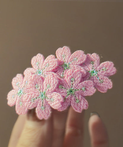 Yellow Knit Embroidery Hairpin