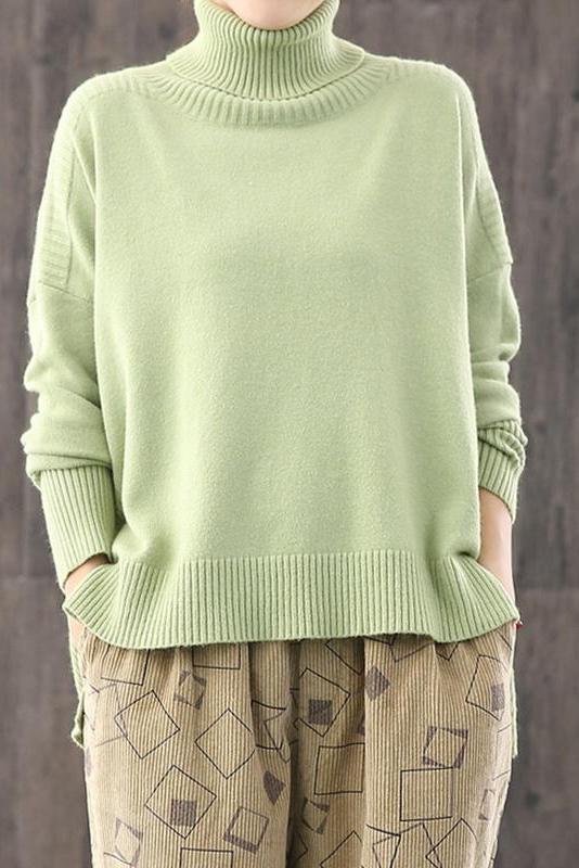 Lotstrends Loose Turtleneck Pullover Literary Sweater