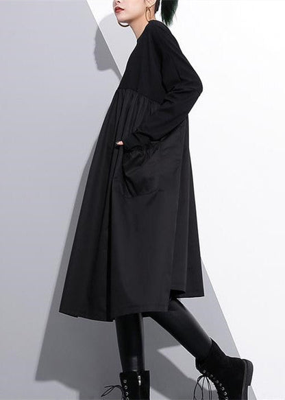 Purple Shift Dress Cotton Clothing Dress