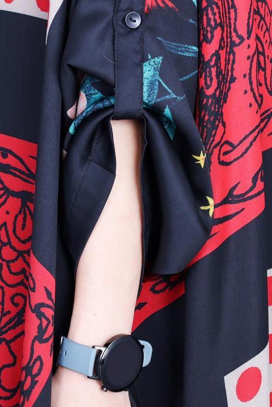 Stitching O Neck Pocket Maxi Dress