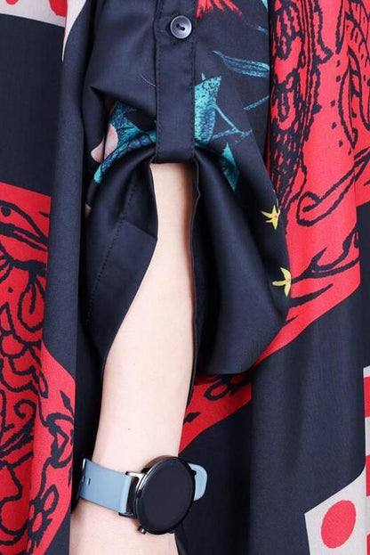 Stitching O Neck Pocket Maxi Dress