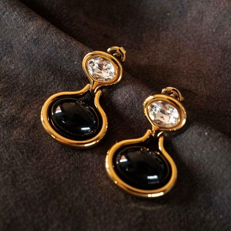 Black Golden Earrings