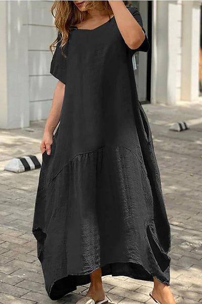 Loose Cotton Linen Dress