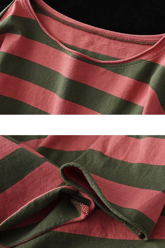 Limited Stock- 100% Cotton Spring Striped T-shirt