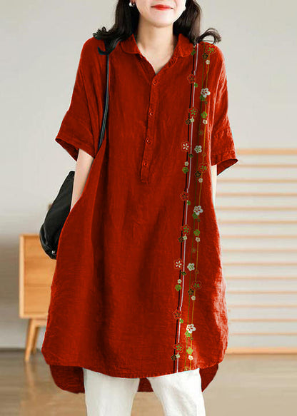 Jade Black Leopard Print Linen Linen Shirt Dress