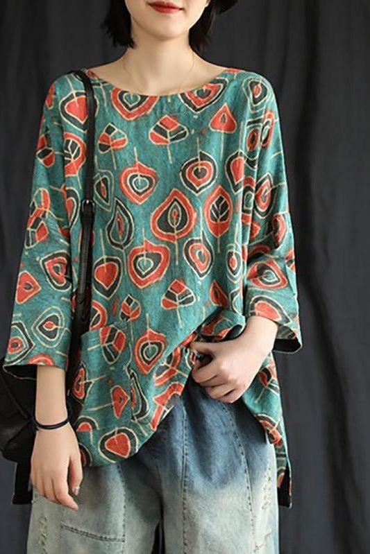 Limited Stock- Lotstrends Printed 100% Linen T-shirt