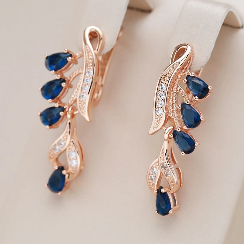Bright Blue Crystal Earrings