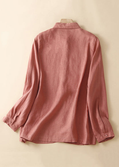 New Green Peter Pan Collar Button Cotton Shirt Spring