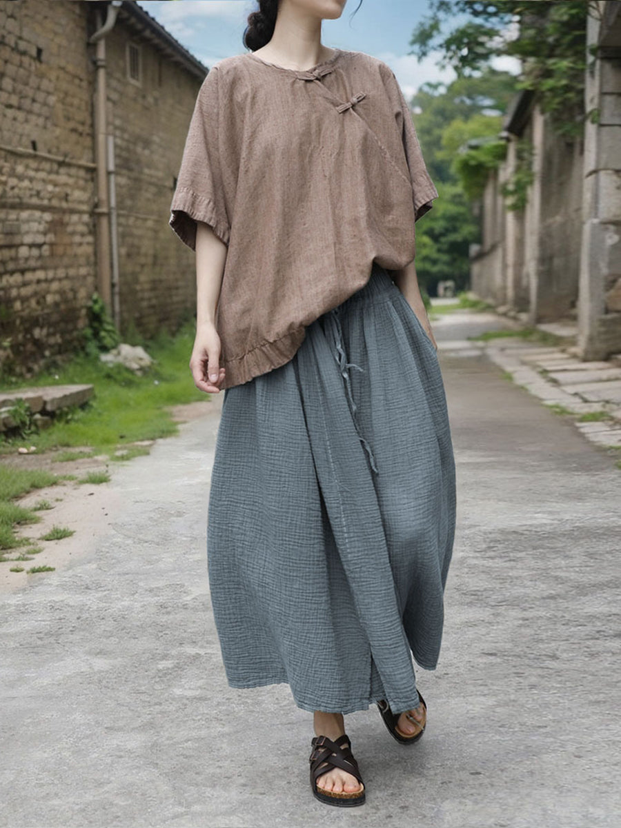 Summer Buckle Ramie Shirt