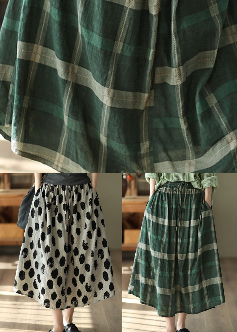 Diy White Texture Wrinkled Exra Large Hem Print Linen Skirts Spring