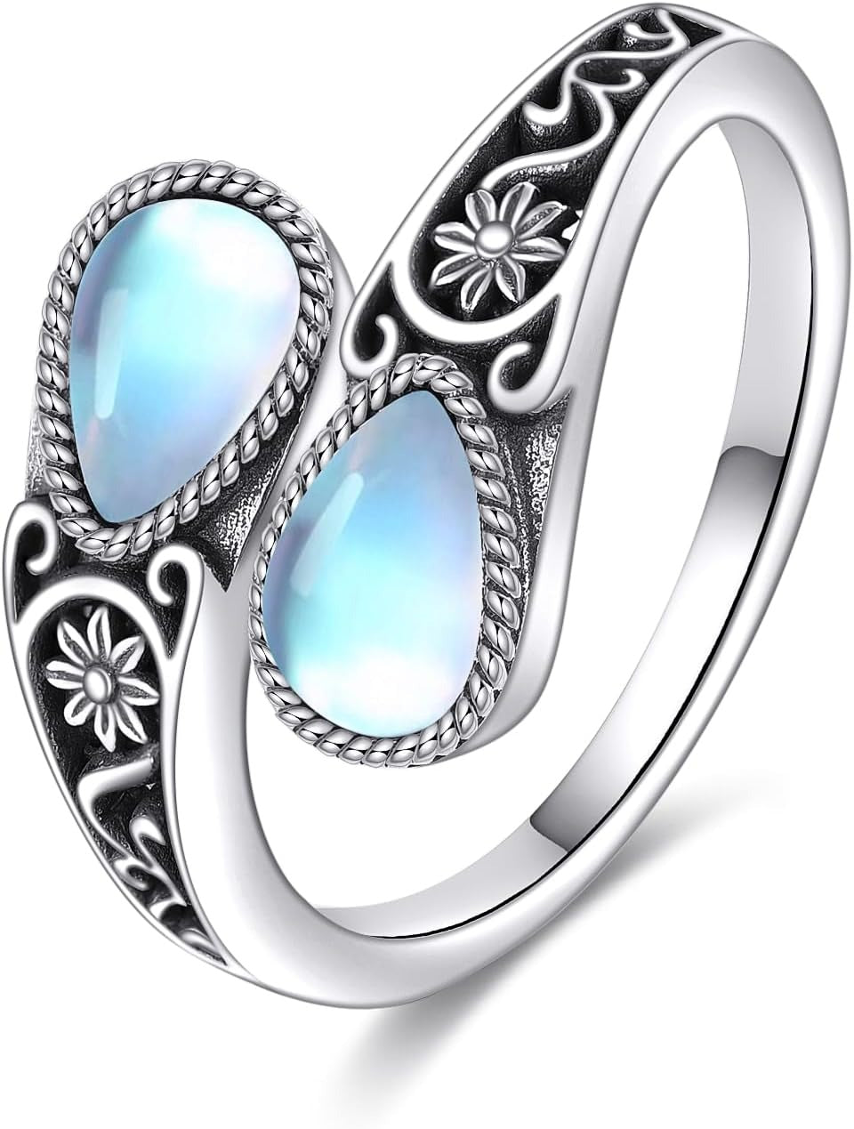Natural Inlaid Blue Stone Ring