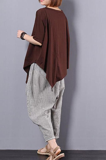 Limited Stock- Irregular Loose 100% Cotton T-shirt