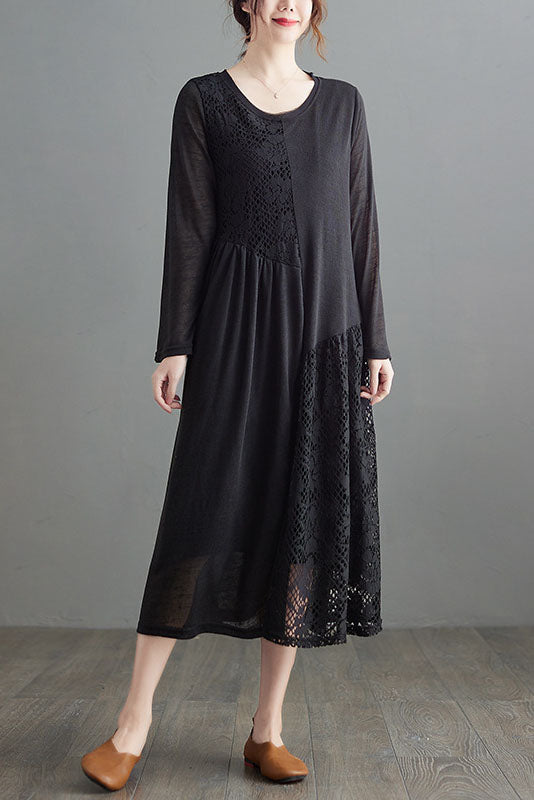 - Lace Panel Dress