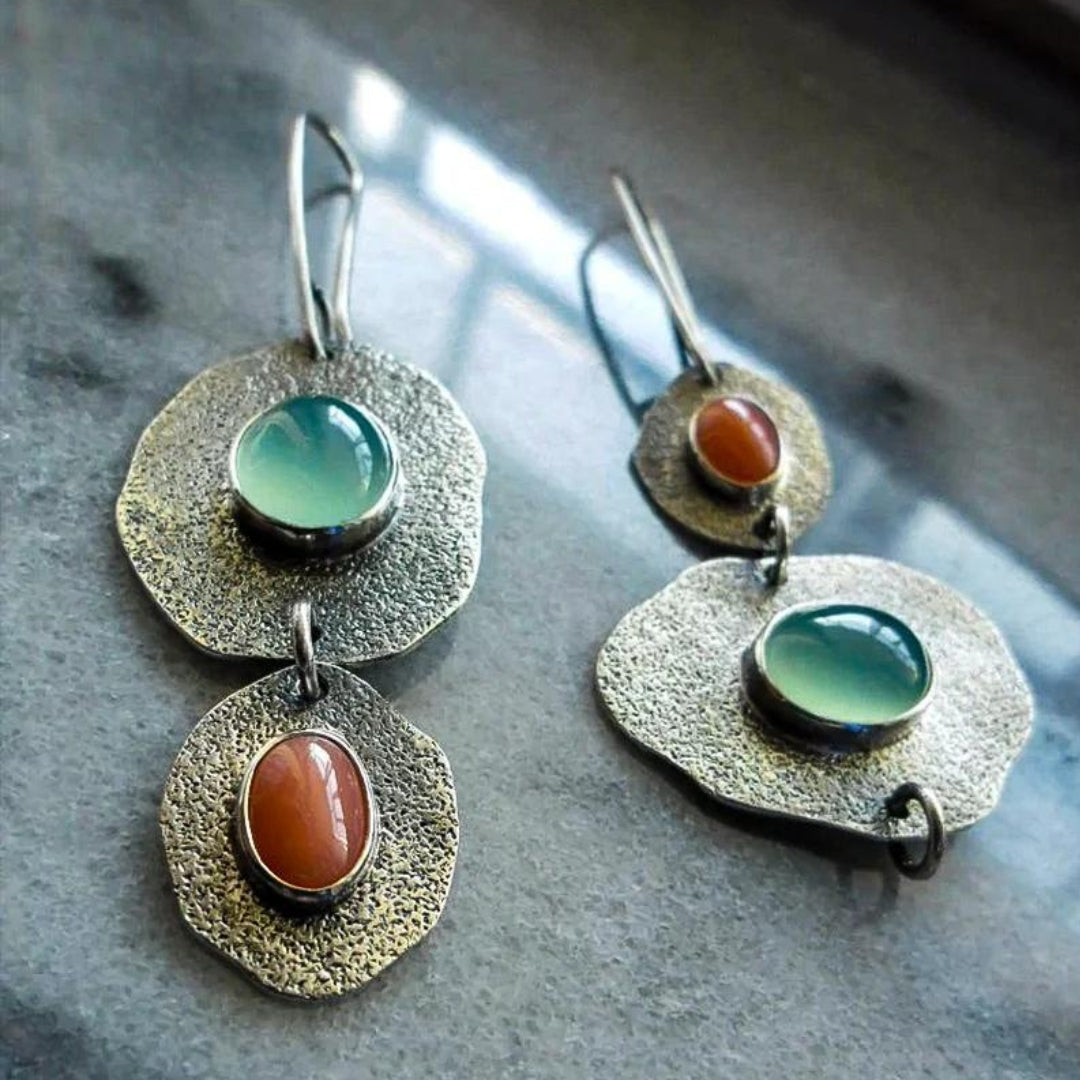 Silver Earrings With Zirconia Rhinestones