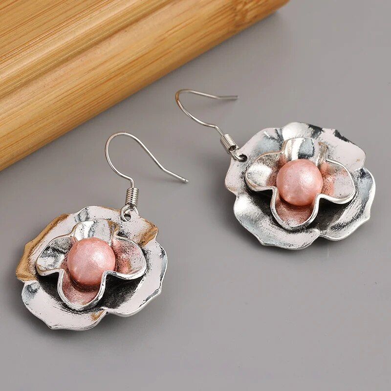 Pink Pearl Earrings