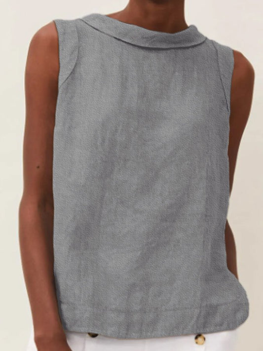 Color Cotton and Linen T-shirt
