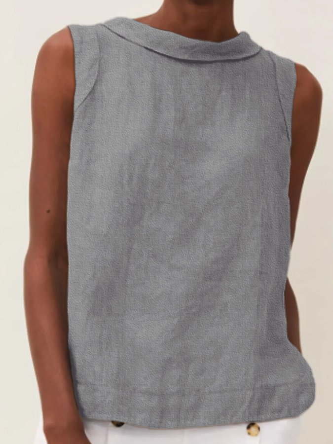 Color Cotton and Linen T-shirt